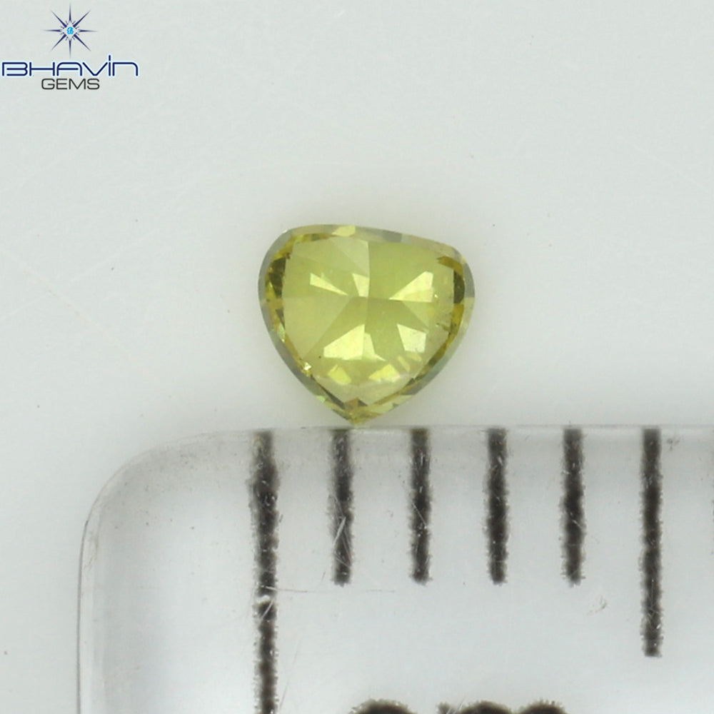 0.09 CT Heart Shape Natural Diamond Yellow Color VS1 Clarity (2.83 MM)