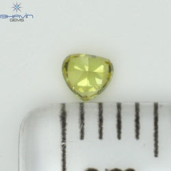 0.09 CT Heart Shape Natural Diamond Yellow Color VS1 Clarity (2.83 MM)