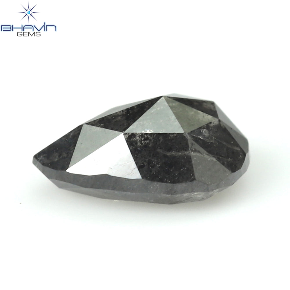 0.42 CT Pear Shape Natural Loose Diamond Salt And Pepper Color I3 Clarity (5.62 MM)