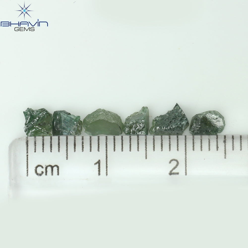 5.14 CT/20 PCS Green Color Rough Diamond Natural loose Diamond I3 Clarity (4.08 MM)
