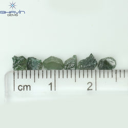 5.14 CT/20 PCS Green Color Rough Diamond Natural loose Diamond I3 Clarity (4.08 MM)