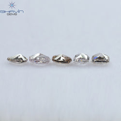 0.58 CT/5 Pcs Mix Shape Natural Diamond Pink Color SI2 Clarity (3.40 MM)