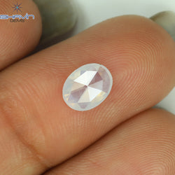 0.64 CT Rose Oval Shape Natural Diamond White Color SI2 Clarity (7.00 MM)