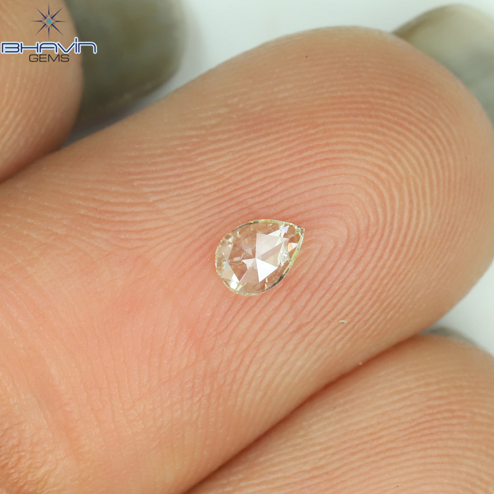 1.00 CT ペアシェイプ ナチュラル ダイヤモンド グレー グリーン カラー SI2 クラリティ (7.07 MM)