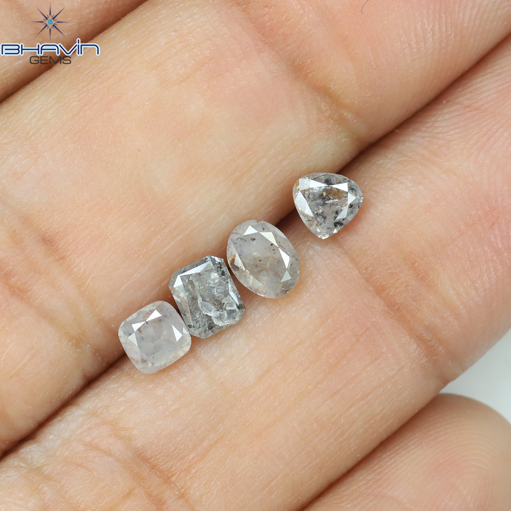 1.26 CT/4 PCS Mix Shape Natural Diamond White Color I3 Clarity (4.20 MM)