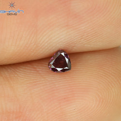 0.11 CT Heart Shape Natural Loose Diamond Pink Color VS2 Clarity (2.89 MM)
