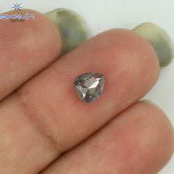 0.39 CT ペアシェイプ ナチュラル ルース ダイヤモンド ソルト アンド ペッパー カラー I3 クラリティ (5.27 MM)
