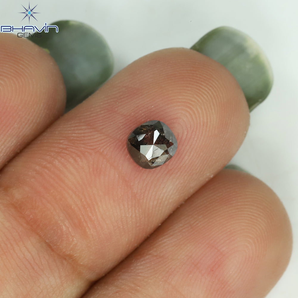 0.54 CT Cushion Shape Salt and Pepper Color Diamond Clarity I3 (4.43 MM)
