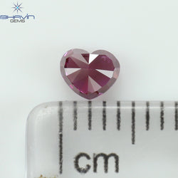 0.31 CT Heart Shape Pink Color Natural Loose Diamond SI1 Clarity (4.20 MM)