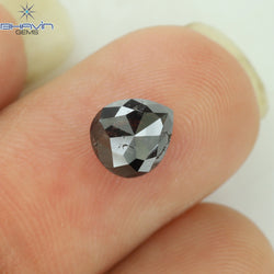 1.20 CT Pear Shape Natural Loose Diamond Salt And Pepper Color I3 Clarity (6.50 MM)