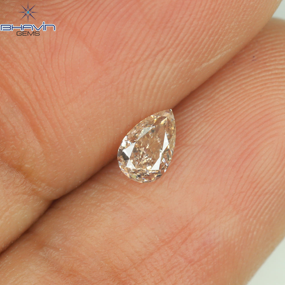 0.30 CT Pear Shape Natural Diamond Pink (Argyle) Color VS2 Clarity (5.20 MM)