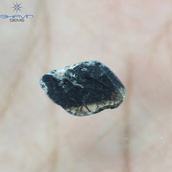 1.14 CT Slice Shape Natural Diamond Salt And Pepper Color I3 Clarity (13.00 MM)