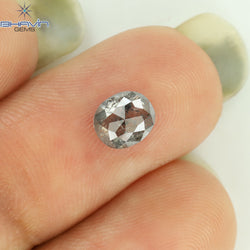 0.76 CT Oval Shape Natural Diamond Salt And Pepper Color I3 Clarity (5.72 MM)