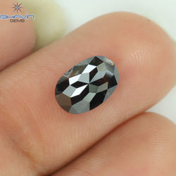 1.56 CT Oval Shape Natural Diamond Salt And Papper Color I3 Clarity (8.46 MM)