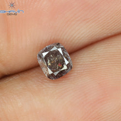 0.05 CT クッションシェイプ 天然ダイヤモンド ピンク色 VS1 クラリティ (2.06 MM)