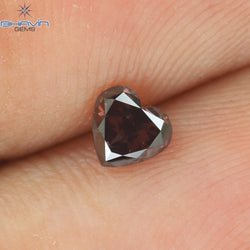 0.23 CT Heart Shape Enhanced Pink Color Natural Loose Diamond VS1 Clarity (3.80 MM)