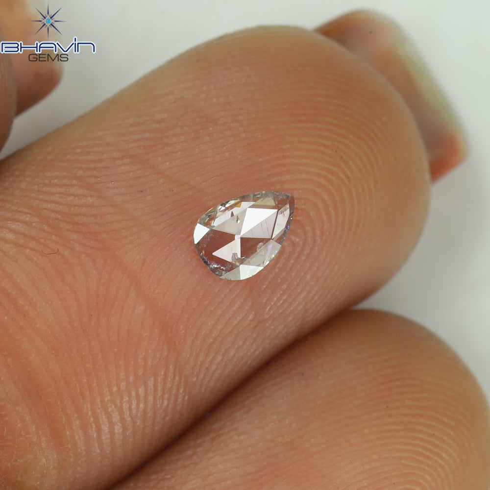 0.11 CT Pear Shape Natural Diamond Pink Color SI2 Clarity (4.66 MM)