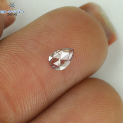 0.11 CT Pear Shape Natural Diamond Pink Color SI2 Clarity (4.66 MM)