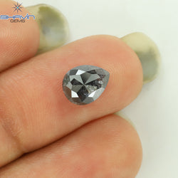 1.44 CT Pear Shape Natural Loose Diamond Salt And Pepper Color I3 Clarity (7.78 MM)