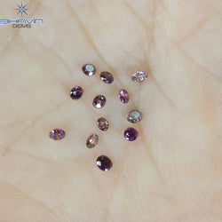 0.22 CT/12 Pcs Round Shape Natural Loose Diamond Pink Color VS-SI Clarity (1.75 MM)