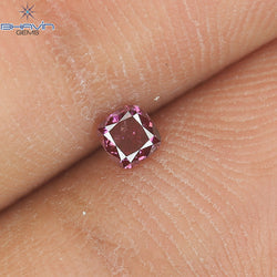 0.15 CT, Cushion Diamond, Pink Color, Clarity  SI1 (2.85 MM)