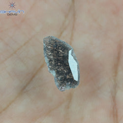 1.23 CT Slice Shape Natural Diamond Salt And Pepper Color I3 Clarity (14.00 MM)