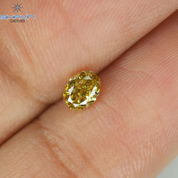 0.30 CT Oval Shape Natural Diamond Green Color VS1 Clarity (4.47 MM)