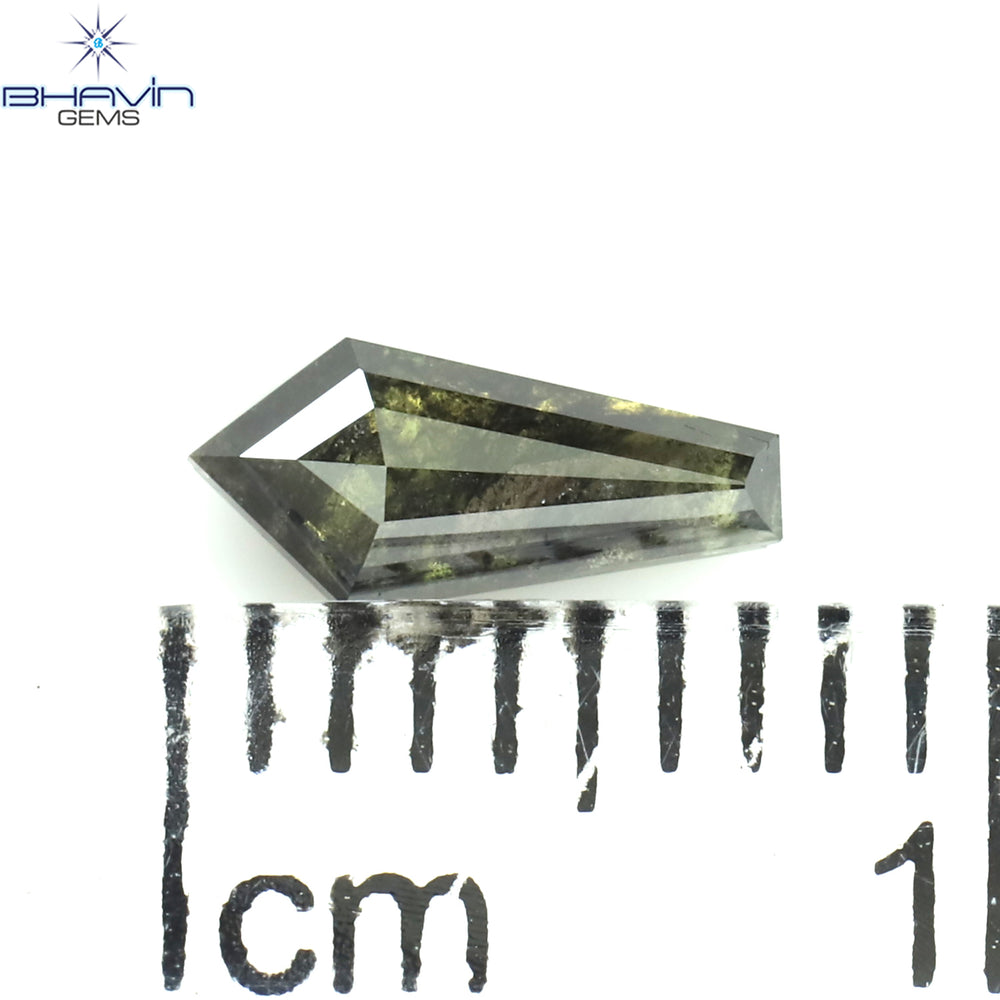 0.37 CT Kite Diamond Natural Loose Diamond Salt And Pepper Color I3 Clarity (7.30 MM)