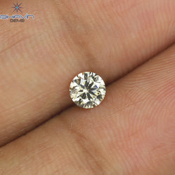 0.27 CT Round Shape Natural Loose Diamond Brown Color VS1 Clarity (4.12 MM)
