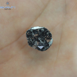 2.13 CT Slice Shape Natural Diamond Salt And Pepper Color I3 Clarity (14.50 MM)