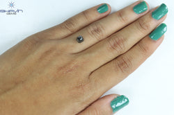 1.17 CT Asscher Shape Natural Diamond Salt And Pepper Color I3 Clarity (5.40 MM)