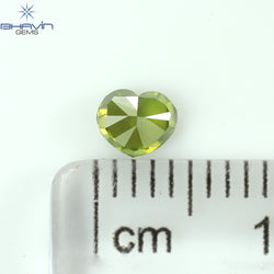 0.31 CT Heart Shape Natural Diamond Green Color SI2 Clarity (4.33 MM)