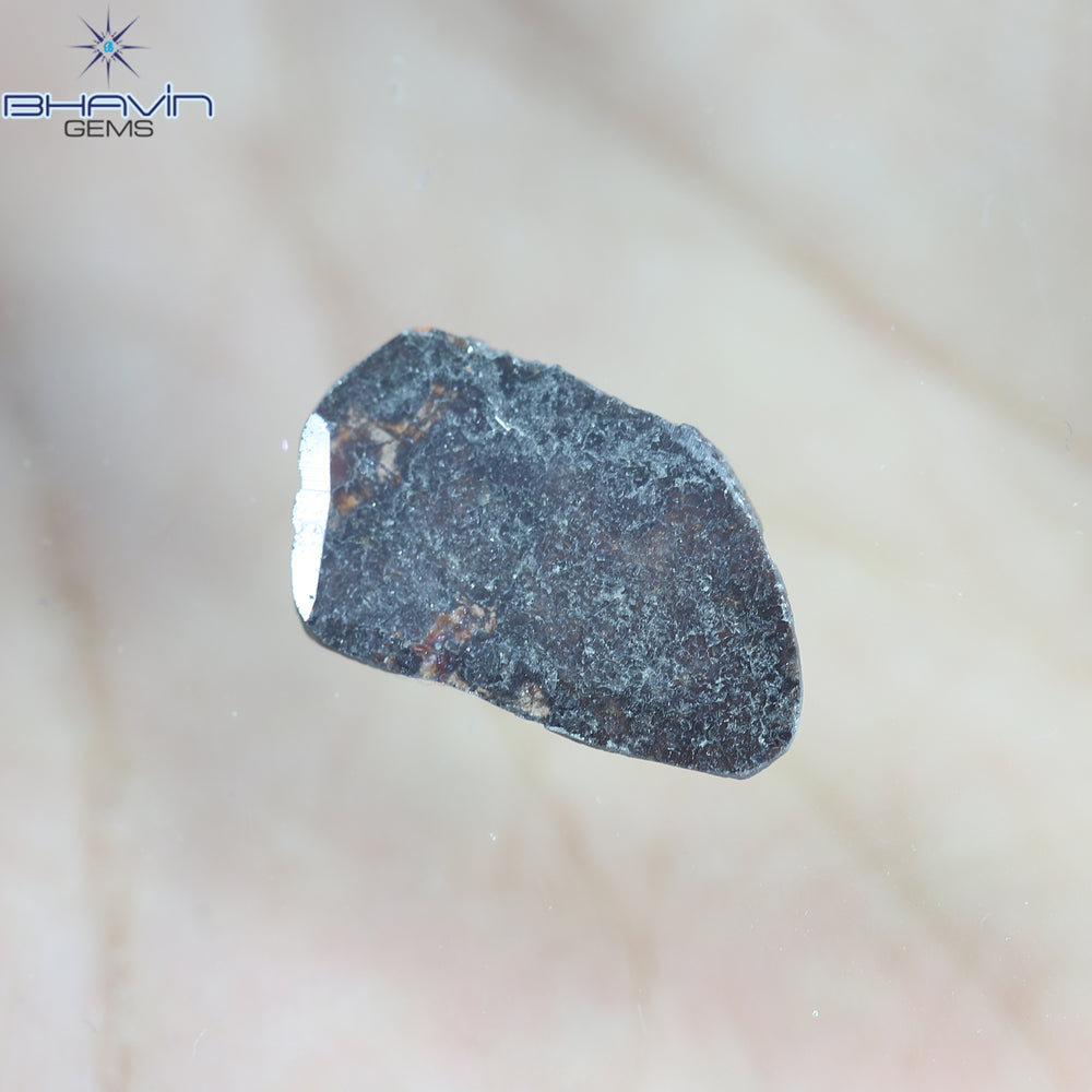 2.22 CT Slice Shape Natural Diamond Salt And Pepper Color I3 Clarity (17.00 MM)