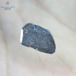 2.22 CT Slice Shape Natural Diamond Salt And Pepper Color I3 Clarity (17.00 MM)