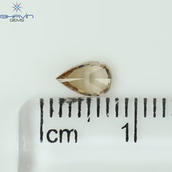 0.44 CT Pear Shape Natural Diamond Brown Color SI1 Clarity (6.15 MM)