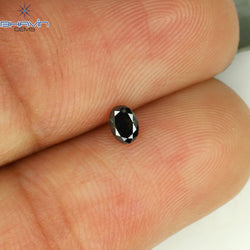 0.11 CT Oval Shape Natural Diamond Green Color SI1 Clarity (3.53 MM)