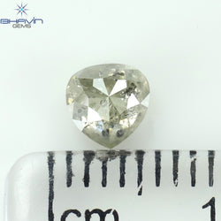 0.61 CT Heart Shape Natural Diamond Salt And pepper Color I3 Clarity (4.85 MM)