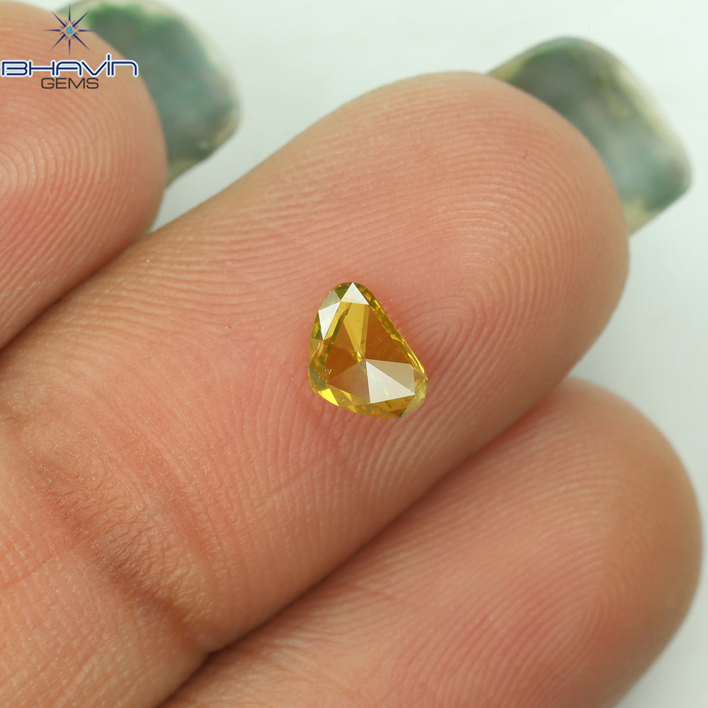 0.25 CT Heart Shape Natural Diamond Yellow Color I2 Clarity (5.43 MM)