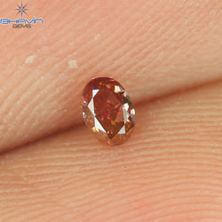 0.07 CT Oval Shape Natural Diamond Pink Color VS1 Clarity (2.92 MM)