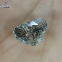 3.50 CT Heart Slice Shape Natural Diamond Salt And Pepper Color I3 Clarity (14.31 MM)