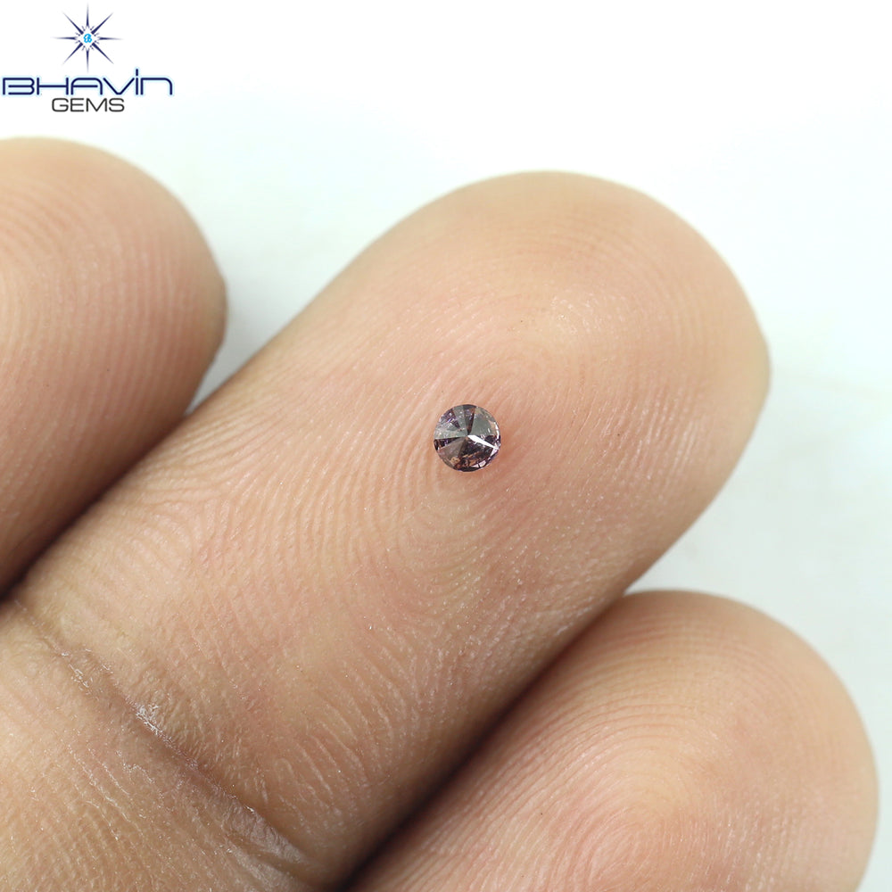 0.03 CT Round Shape Natural Diamond Pink Color I2 Clarity (1.97 MM)
