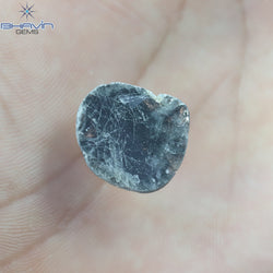 5.27 CT Slice Shape Natural Diamond Salt And Pepper Color I3 Clarity (16.50 MM)