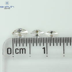 0.26 CT/3 PCS Marquise Shape Natural Diamond White Color SI Clarity (4.97 MM)