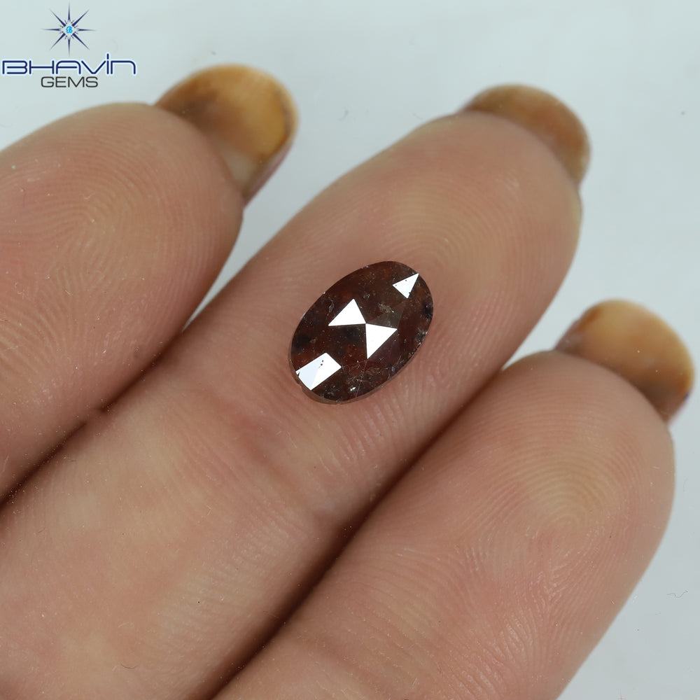 1.45 CT Oval Shape Natural Loose Diamond Brown Color I3 Clarity (9.01 MM)