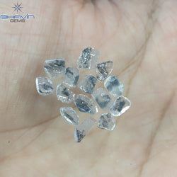 2.60 CT/14 Pcs Slice Shape Natural Diamond Salt And Pepper Color I3 Clarity (7.98 MM)