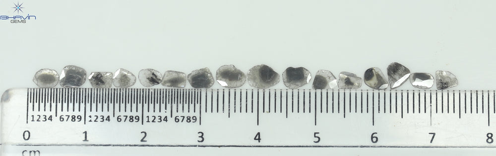 1.83 CT Slice Diamond Salt And Pepper Color Clarity I3 (5.85 MM)