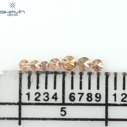 0.09 CT/7 Pcs Round Shape Natural Loose Diamond Pink Color I3 Clarity (1.75 MM)
