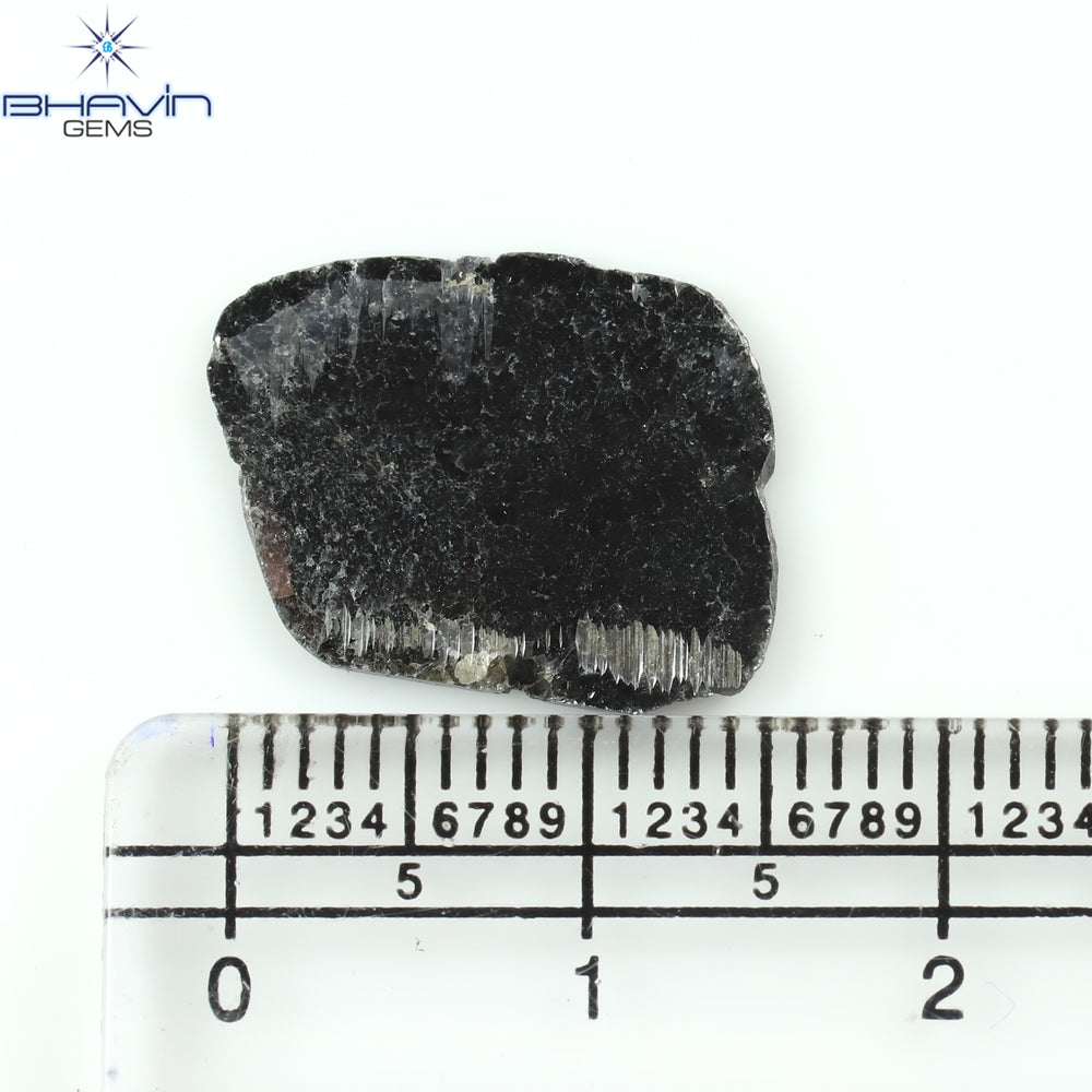 3.18 CT Slice Shape Natural Diamond Black Color I3 Clarity (16.64 MM)