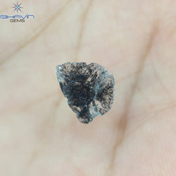 0.92 CT Slice Shape Natural Diamond Salt And Papper Color I3 Clarity (10.80 MM)
