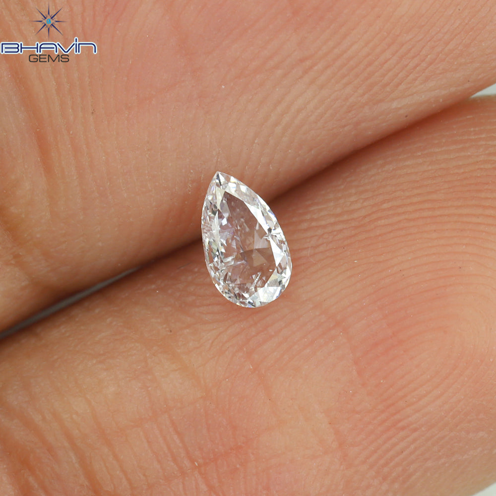 0.12 CT Pear Shape Natural Diamond White Color SI1 Clarity (4.85 MM)